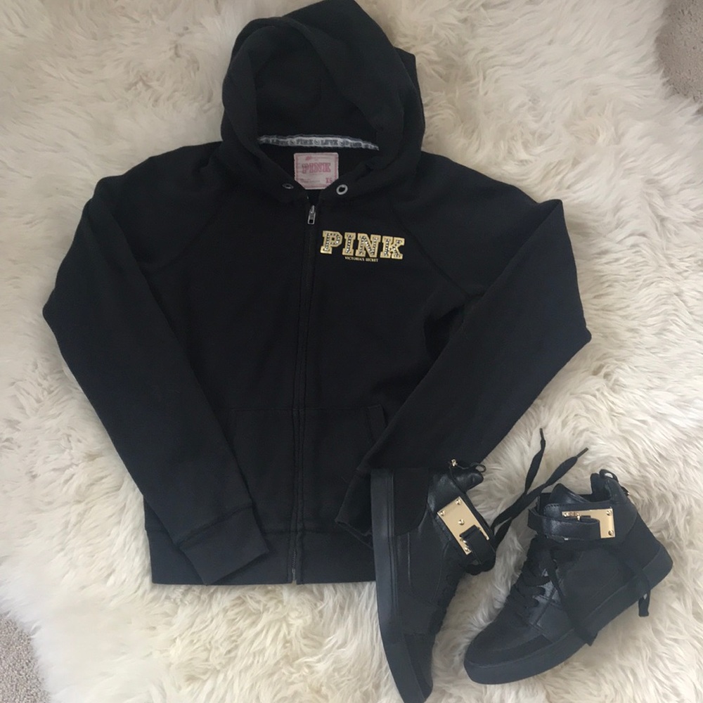 PINK UCLA Zip-up Bling Hoodie - Picture 5 of 5